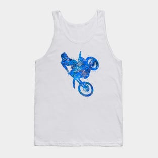 Motocross extreme blue art Tank Top